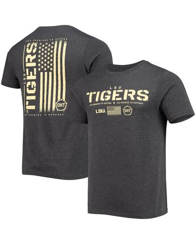 Colosseum Athletics Lsu Tigers Oht Military-inspired Appreciation Flag 2.0 T-shirt - Black
