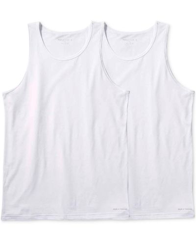 Pair of Thieves Supersoft Cotton Stretch Tank Undershirt 2 Pack - White