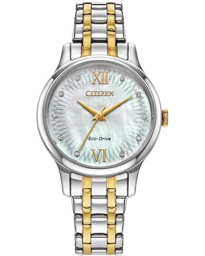 Citizen Eco-drive Classic Two-tone Stainless Steel Bracelet Watch 31mm - Metallic