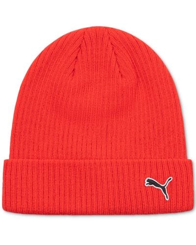 PUMA Evercat Fundamental Ribbed-knit Beanie - Red