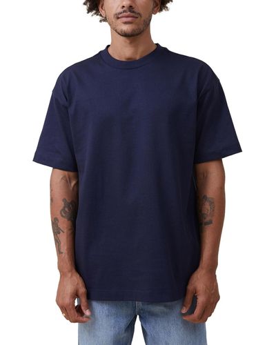Cotton On Heavy Weight Crew Neck T-shirt - Blue