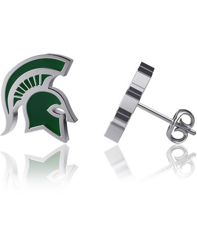 Dayna Designs Michigan State Spartans Enamel Post Earrings - Metallic