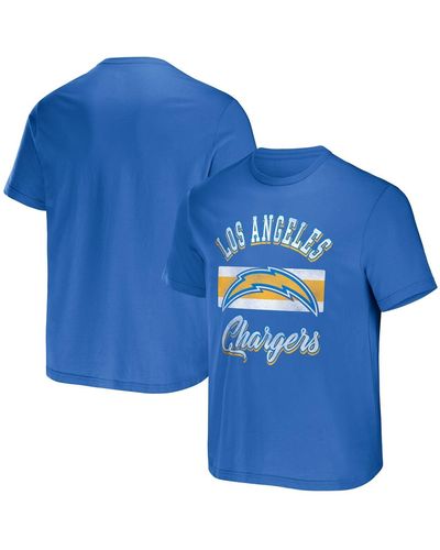 Fanatics Nfl X Darius Rucker Collection By Los Angeles Chargers Stripe T-shirt - Blue