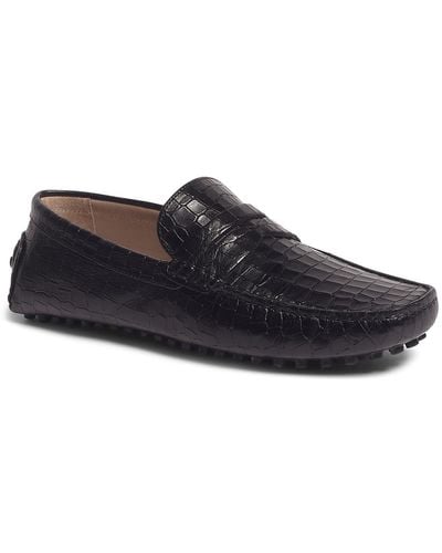Carlos By Carlos Santana Ritchie Penny Loafer Shoes - Black