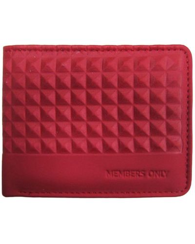 Members Only Rubber Studded Wallet - Red
