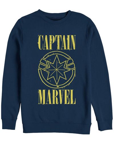 Fifth Sun Marvel Captain Marvel Text Logo - Blue