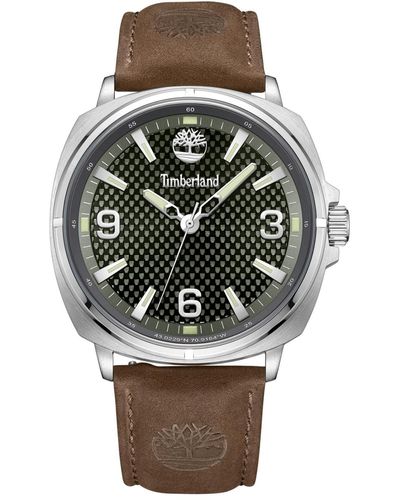 Timberland Bailard Genuine Leather Strap Watch - Gray