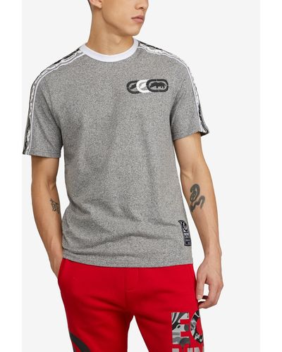 Ecko' Unltd Big And Tall Short Sleeves Tripiped T-shirt - Gray