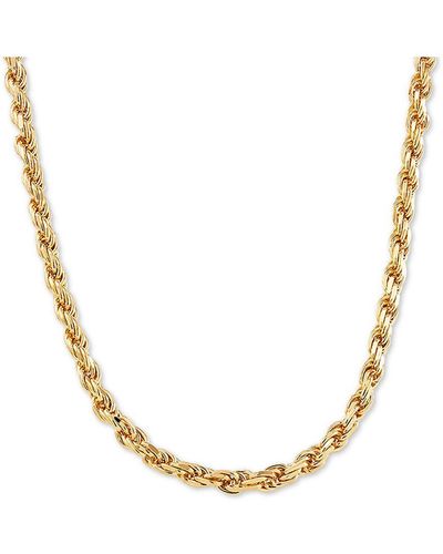 Macy's Rope Link 24" Chain Necklace In 18k Gold-plated Sterling Silver - Metallic