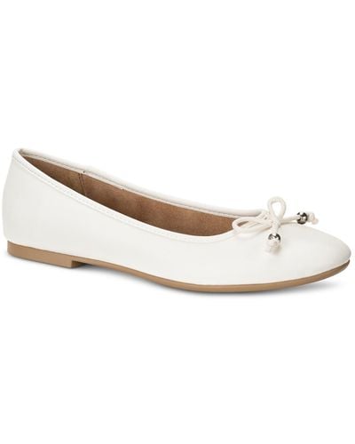 Style & Co. Monaee Bow Slip-on Ballet Flats - White