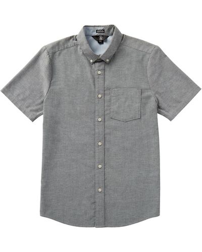 Volcom Everett Oxford Short Sleeve Shirt - Gray