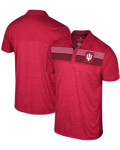 Colosseum Athletics Indiana Hoosiers Langmore Polo Shirt - Red
