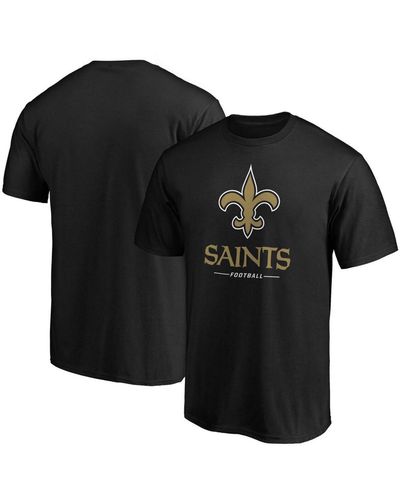 Fanatics New Orleans Saints Big And Tall Team Logo Lockup T-shirt - Black