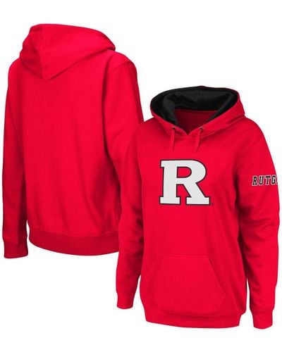 Stadium Athletic Scarlet Rutgers Scarlet Knights Team Big Logo Pullover Hoodie - Red
