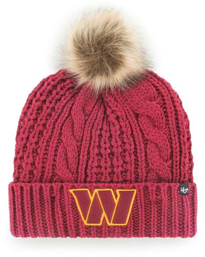 '47 Washington Commanders Logo Meeko Cuffed Knit Hat - Red