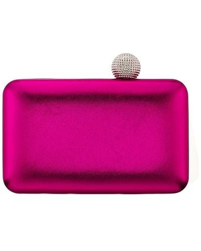 Nina Metallic Minaudiere Handbag - Pink