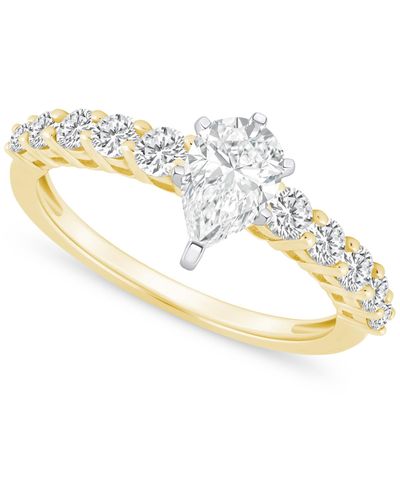 Macy's Diamond Pear Engagement Ring (1 Ct. T.w. - Metallic