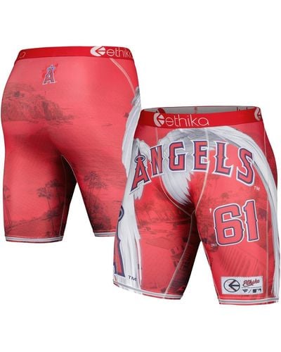 Ethika Los Angeles Angels Jerseyscape Boxer Briefs - Red