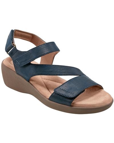 Easy Spirit Kimberly Open Toe Strappy Casual Sandals - Blue