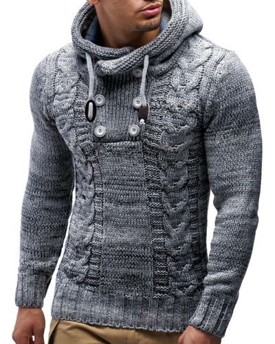 Leif Nelson Knitted Sweater - Gray