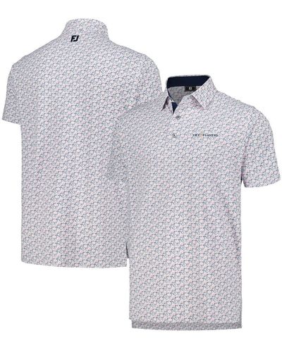 Footjoy The Players Golf Course Doodle Stretch Pique Polo - Gray