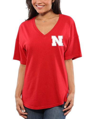 Spirit Jersey Nebraska Huskers Oversized T-shirt - Red