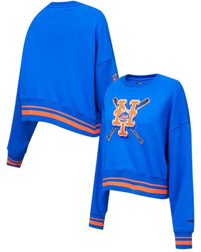 Pro Standard New York Mets Mash Up Pullover Sweatshirt - Blue