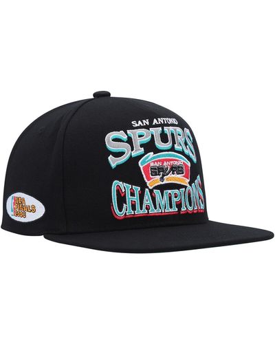 Mitchell & Ness San Antonio Spurs Hardwood Classics Soul Champions Era Diamond Snapback Hat - Black