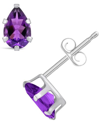 Macy's Gemstone Stud Earrings - Purple