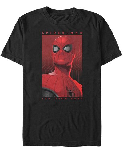 Fifth Sun Marvel Spider-man Far From Home Spider-man Poster Short Sleeve T-shirt - Black
