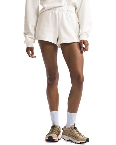 The North Face Half Dome Fleece Shorts - White