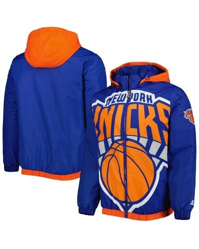 Starter New York Knicks The Triple Double Full-zip Hoodie Jacket - Blue