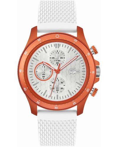 Lacoste Neoheritage Chronograph Silicone Strap Watch 42mm - Pink