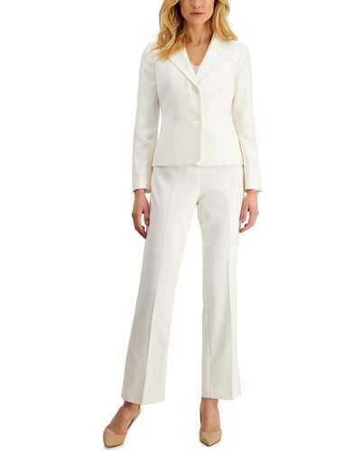 Le Suit Notch-collar Pantsuit - White