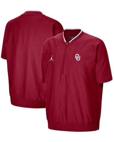 Nike Oklahoma Sooners 2021 Coaches Short Sleeve Quarter-zip Jacket - Red