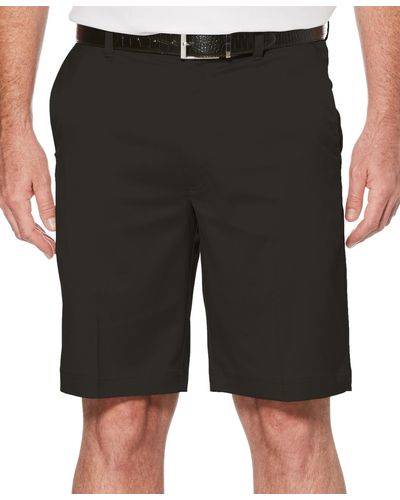 PGA TOUR Big & Tall Flat Front Active Waistband Golf Shorts - Black