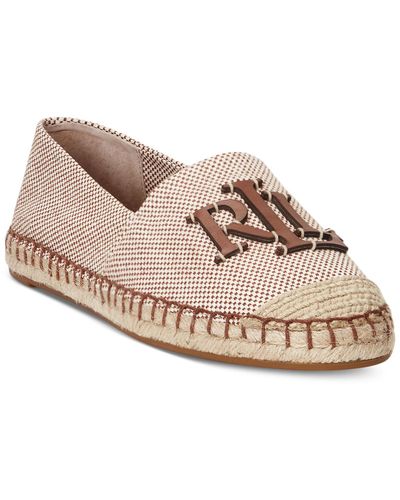 Lauren by Ralph Lauren Cameron Iii Logo Slip-on Espadrille Flats - Pink