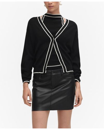 Mango Leather-effect Mini-skirt - Black