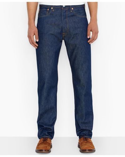 Levi's Men's Big And Tall 501 Original Shrink To Fit Jeans - Blue