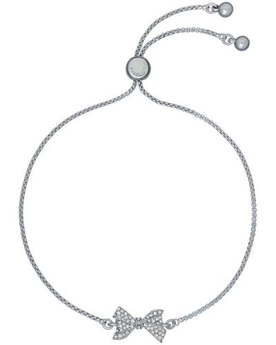 Ted Baker Barset: Crystal Bow Adjustable Bracelet - White