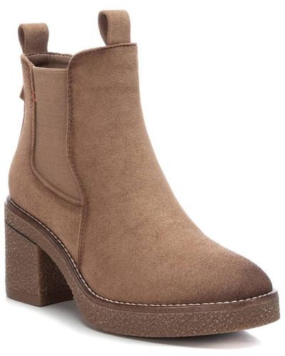 Xti Suede Ankle Booties By - Brown