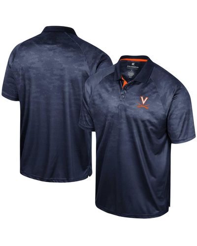 Colosseum Athletics Virginia Cavaliers Honeycomb Raglan Polo Shirt - Blue