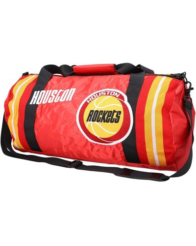 Mitchell & Ness Mitchell Ness Houston Rockets Satin Duffel Bag - Red