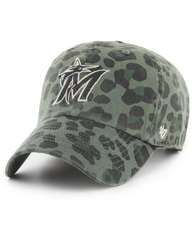 '47 Miami Marlins Bagheera Clean Up Adjustable Hat - Gray