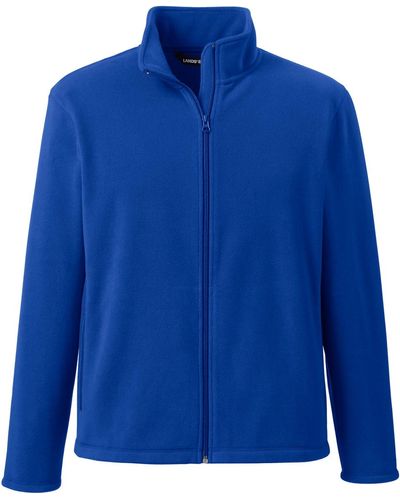 Lands' End School Uniform Full-zip Mid-weight Fleece Jacket - Blue