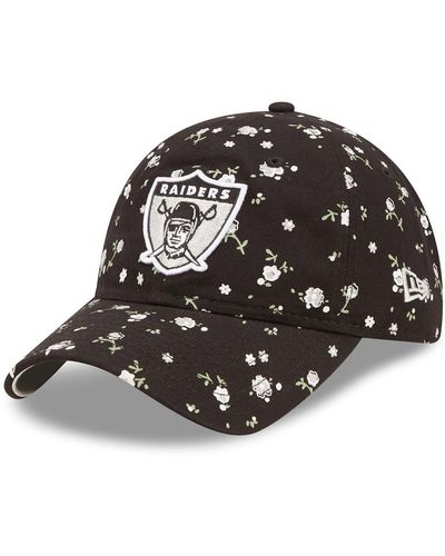 KTZ Las Vegas Raiders Floral 9twenty Adjustable Hat - Black