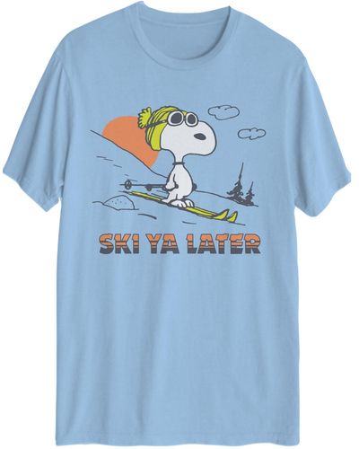 Hybrid Snoopy Ski Short Sleeve T-shirt - Blue