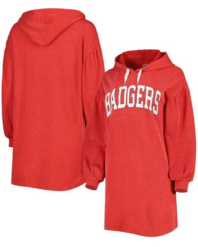 Gameday Couture Wisconsin Badgers Game Winner Vintage-like Wash Tri-blend Dress - Red