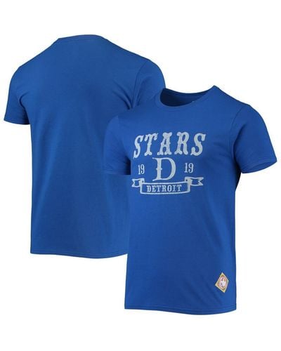Stitches Detroit Stars Negro League Wordmark T-shirt - Blue