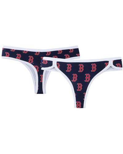 Concepts Sport Boston Red Sox Allover Print Knit Thong Set - Blue